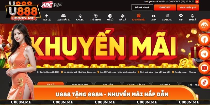 U888 Tặng 888K